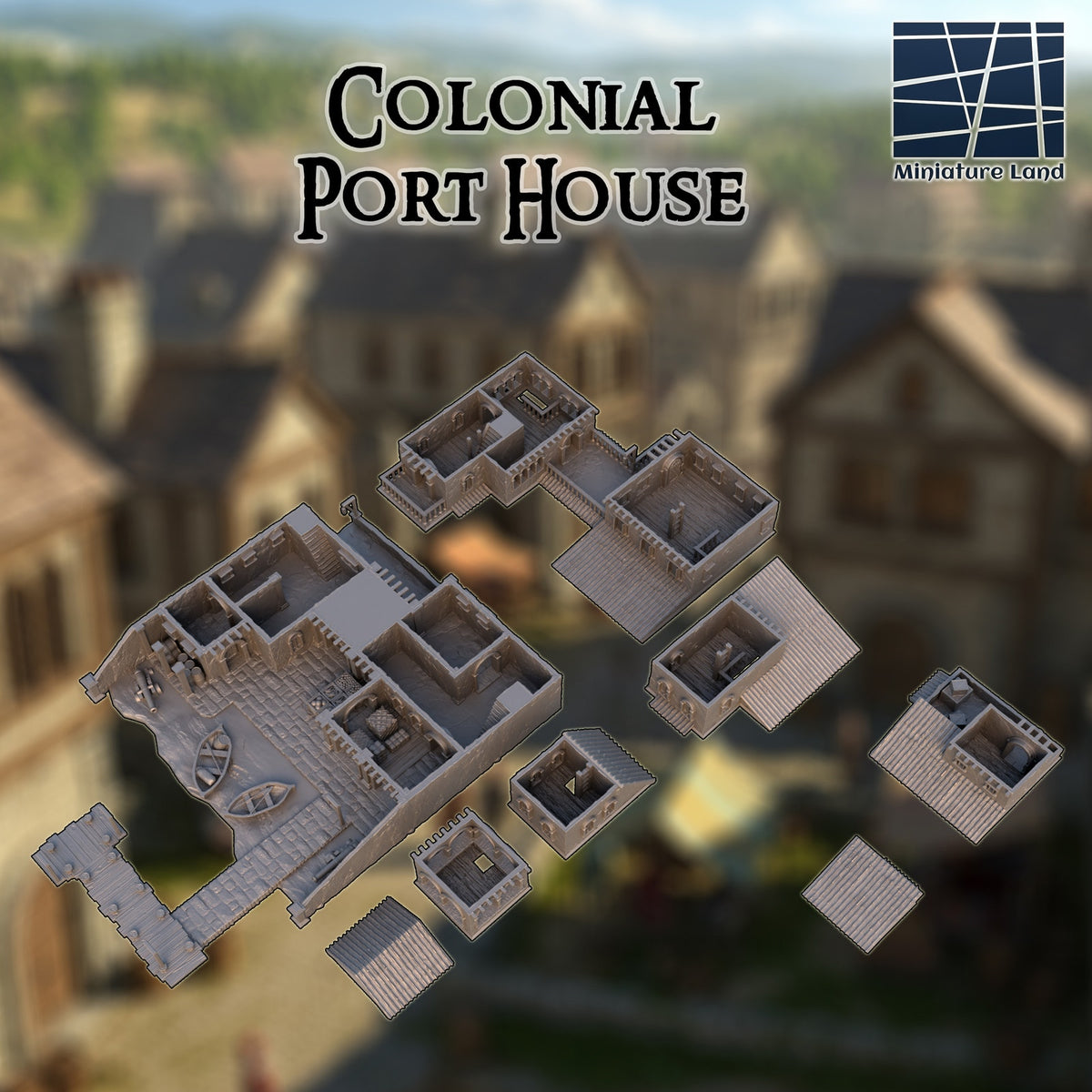 Colonial Port House DND Harbor Tabletop Terrain
