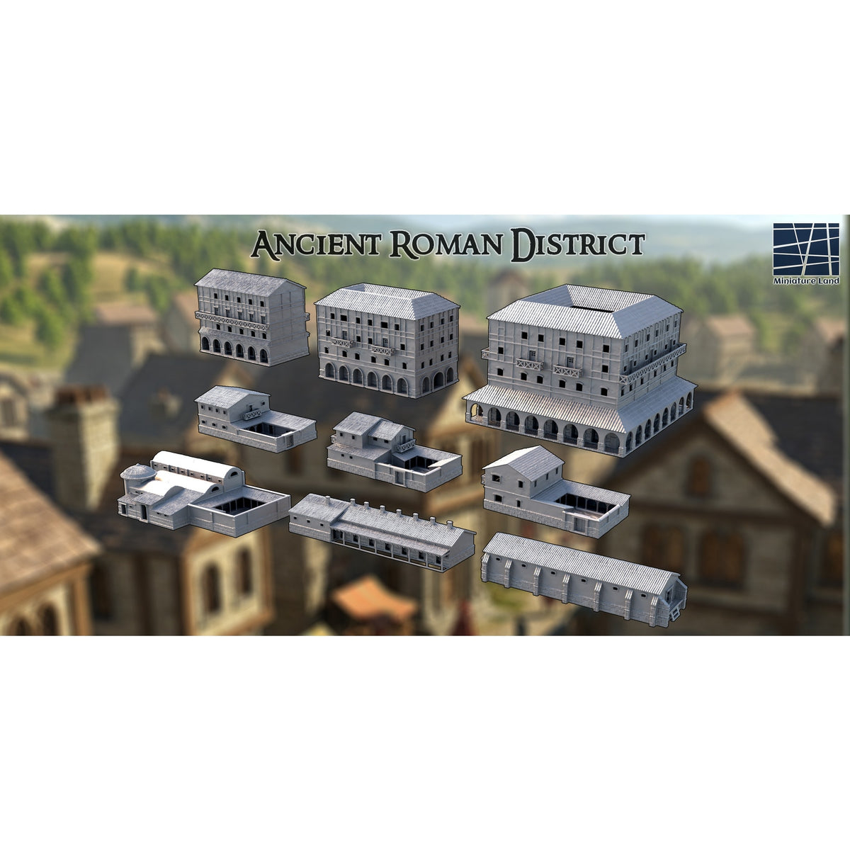 Roman City District DND, Wargames Tabletop Terrain
