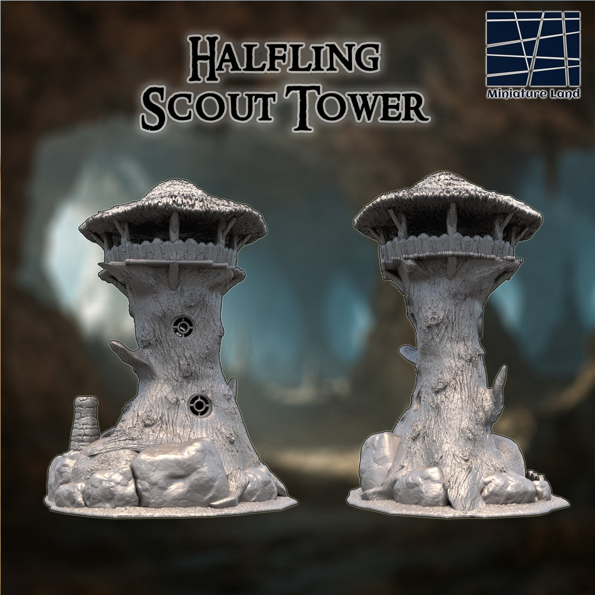 Halfling Scout Tower DND Fantasy Tabletop Terrain