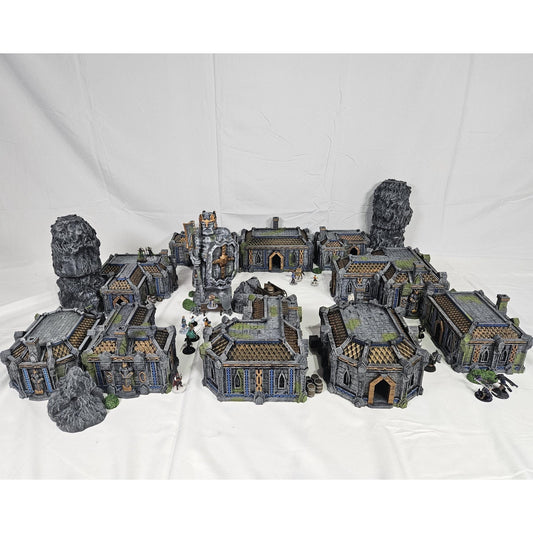 Modular Dwarven Houses Tabletop Terrain 28mm