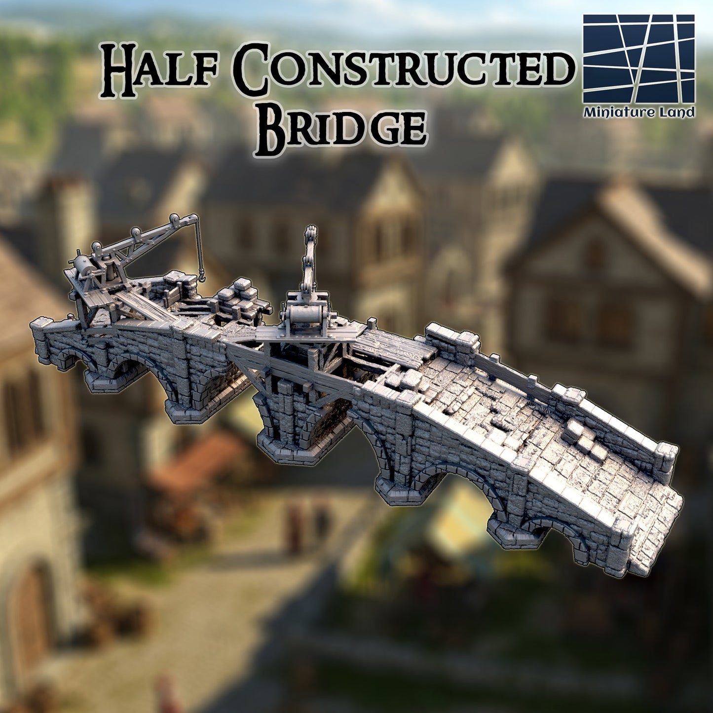 Half Constructed Bridge DND Terrain 28mm