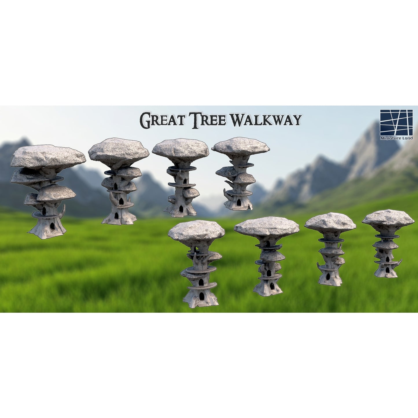 Great Tree Walkway Fantasy DND Terrain 28mm