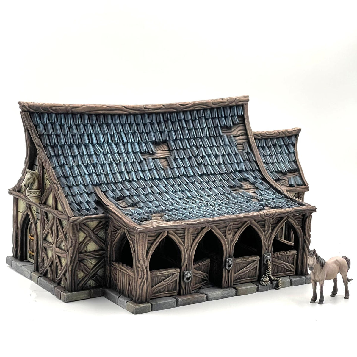Medieval Horse Stable DND Fantasy Tabletop Terrain