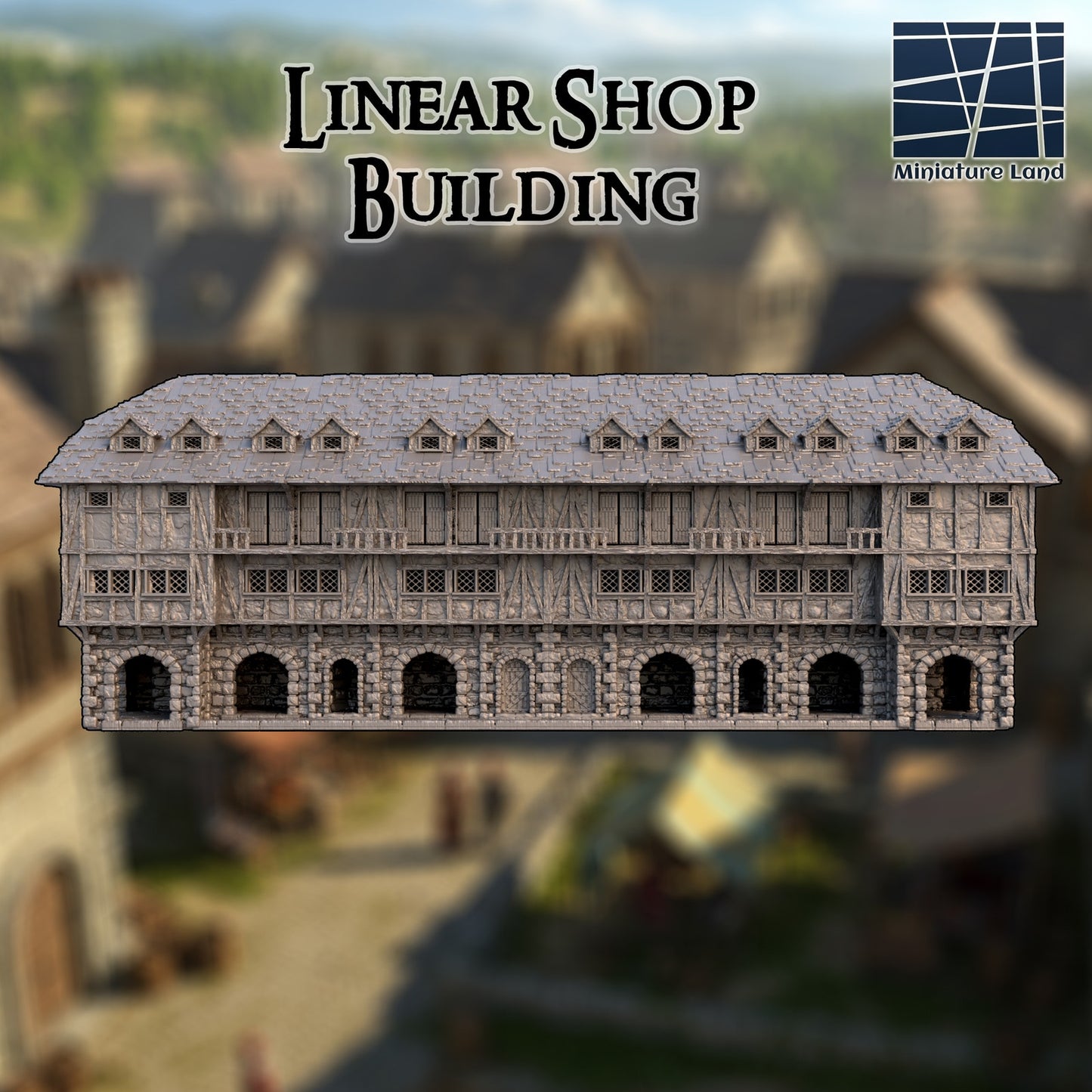 Medieval Linear Shop Building DND Terrain