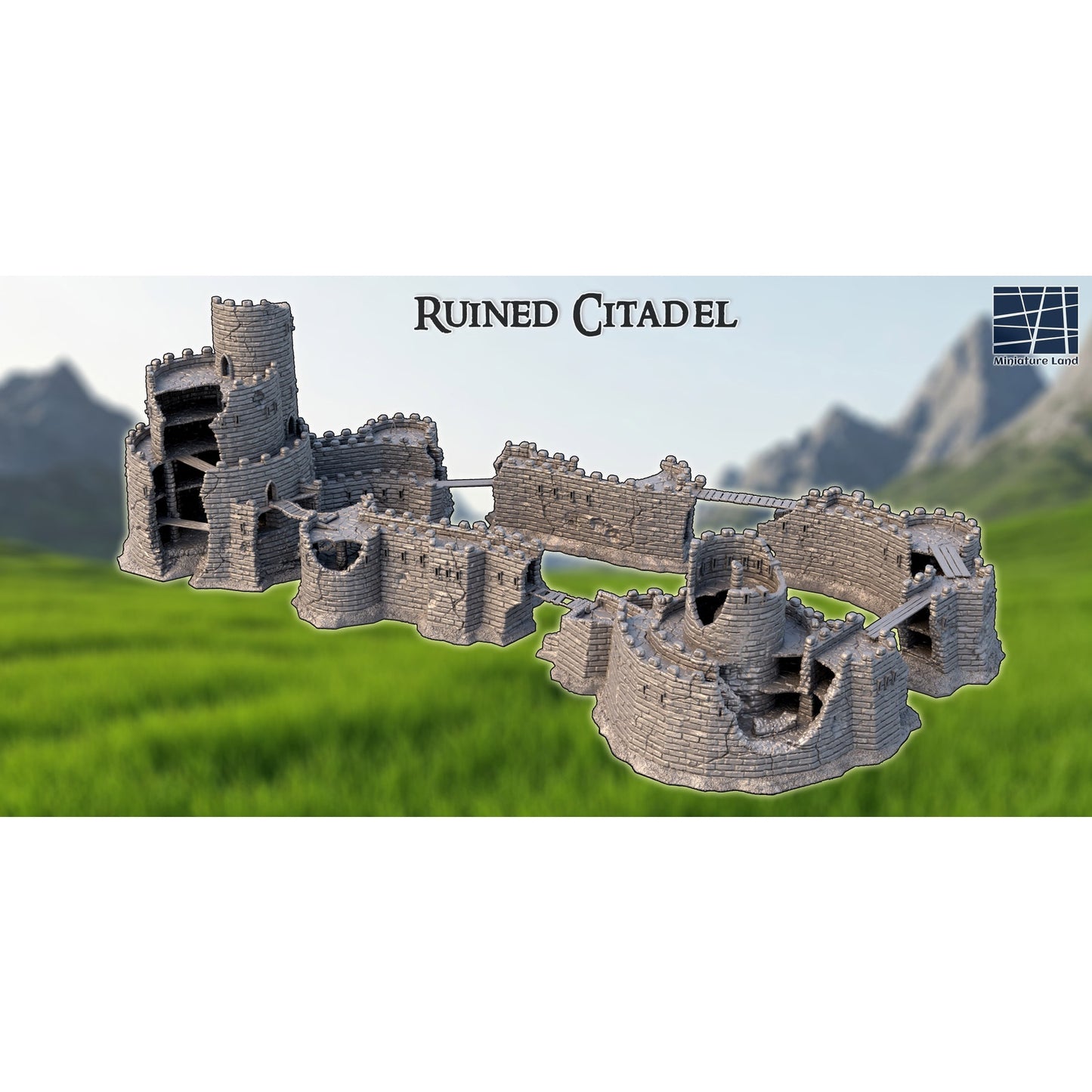 Ruined Citadel DND Terrain Modular Castle Ruins