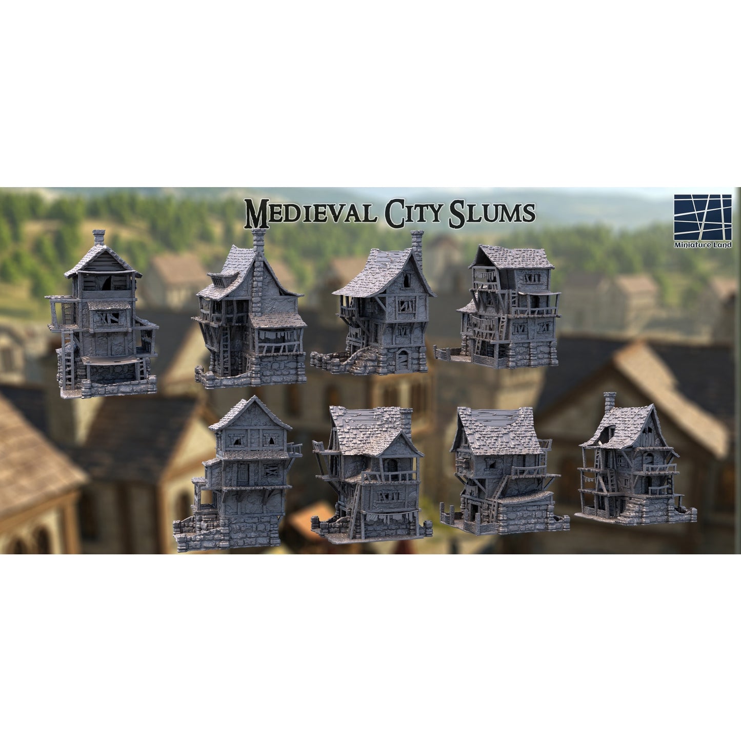 Medieval City Slums DND, Wargames Tabletop Terrain